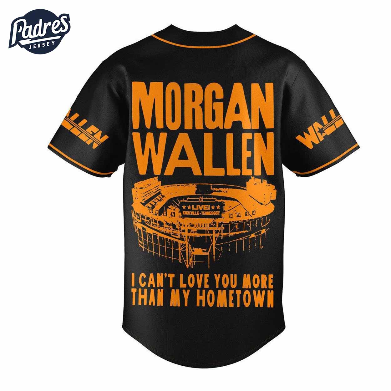 Tennessee Volunteers Morgan Wallen I cant not love you more than my hometown Knoxville Baseball Jersey - Padres... (Image 4)