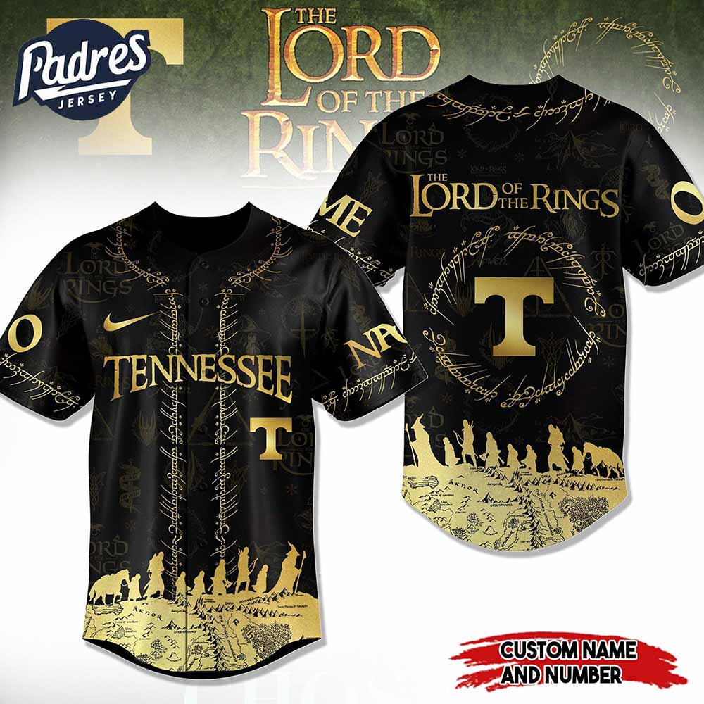 Tennessee Volunteers NCAA x The Lord Of The Rings Personalized Baseball Jersey Outfit - Padres Jersey Oasis:... (Image 1)