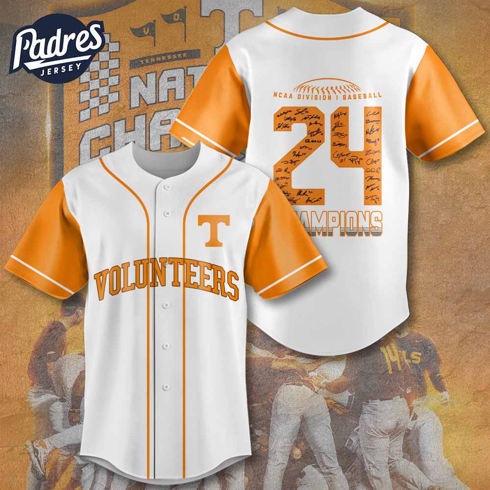 Tennessee Volunteers National Champions Baseball Jersey - Padres Jersey Oasis: Elevate Your Baseball Style Game T-Shirts,...