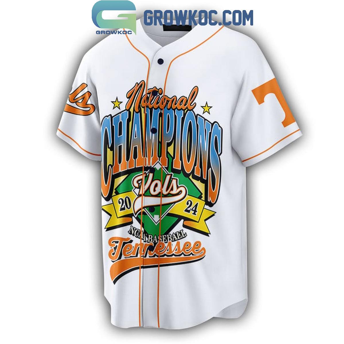 Tennessee Volunteers National Champions Vols 2024 Personalized Baseball Jersey