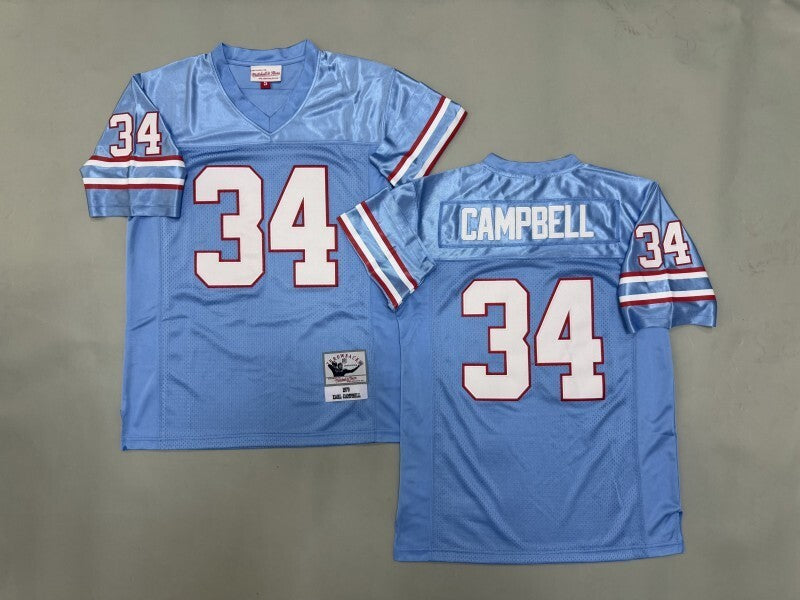 Tennessee Oilers #34 Earl Campbell Oilers Style 2