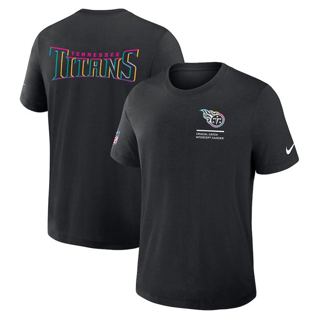 Tennessee Titans Black 2025 Crucial Catch Tri-Blend Dri-FIT T-Shirt