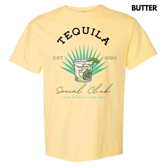 Tequila Social Club Comfort Colors T-Shirt Hoodie, Sweatshirt | WearSparks.com