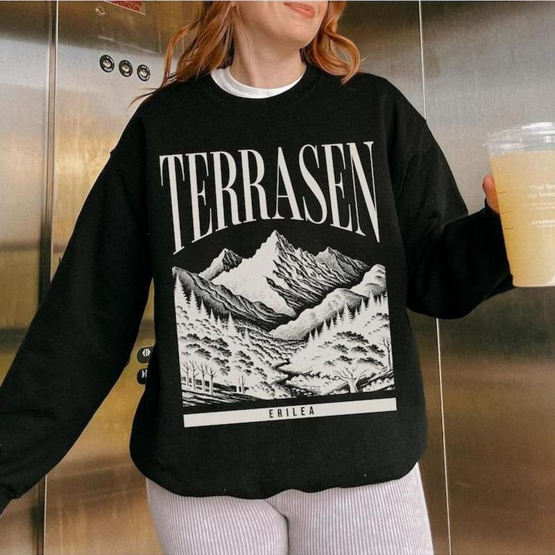 Terrasen Sweatshirt, Throne Of Glass Merch Sweater, Sjm Universe Merch, Bookish Merch, Sarah J Maas, Aelin Galathynius,...