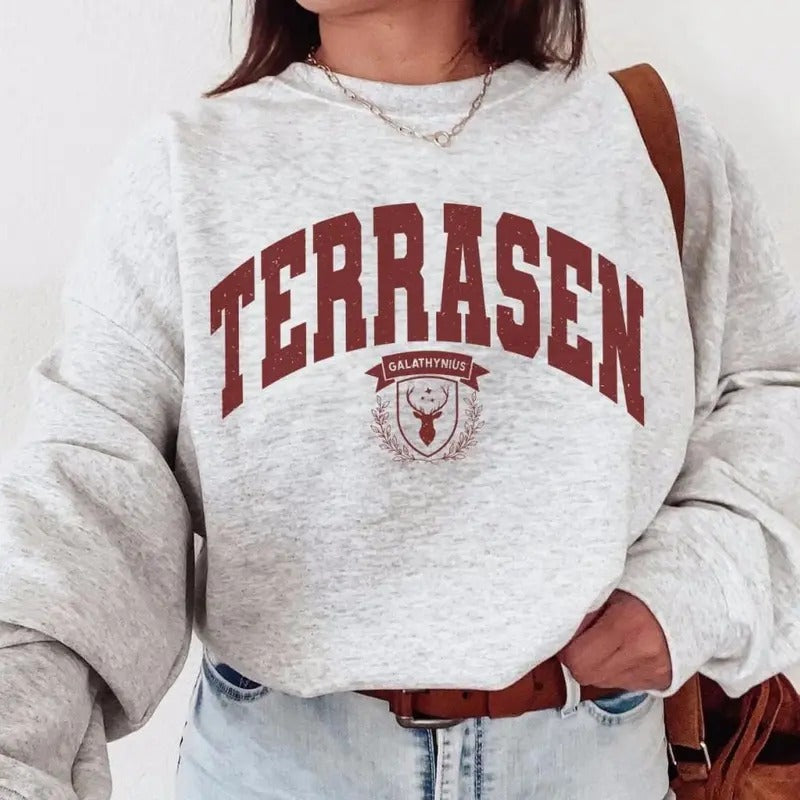 Terrasen Throne Of Glass Sweatshirt, Terrasen Galathynius T-Shirt, Acotar Velaris Tee Shirt, Aelin Galathynius Shirt,...