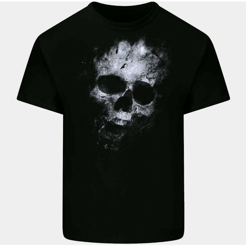 Terror Skull T-Shirt Mens Gothic Biker Heavy Metal Rock Music Motorbike Tee Top Made in USA Hoodie, Sweatshirt
