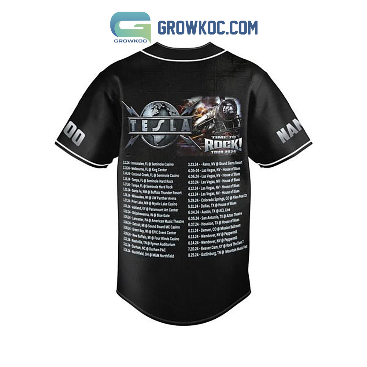 Tesla Keepin’ It Real Tour 2024 Personalized Baseball Jersey