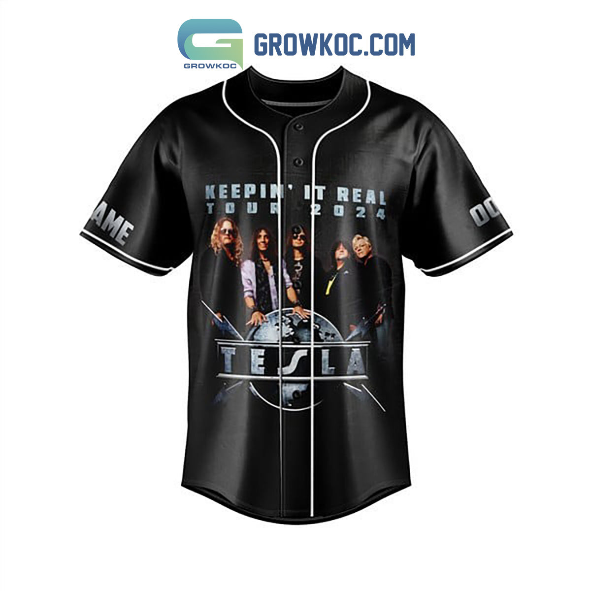 Tesla Keepin’ It Real Tour 2024 Personalized Baseball Jersey