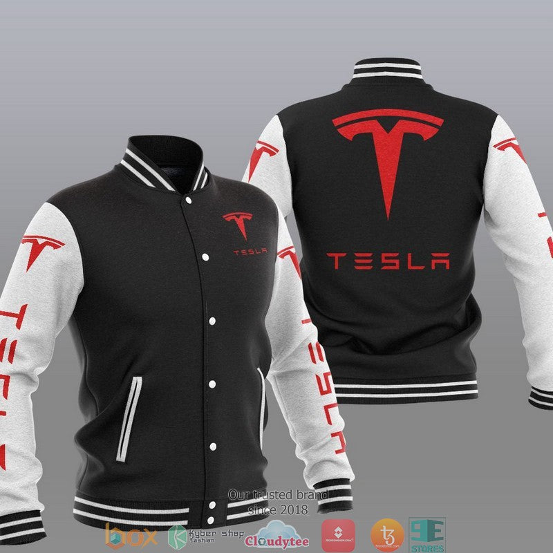 Tesla Car Brand Baseball Jacket