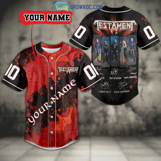 Testament Band Tour Personalized Baseball Jersey