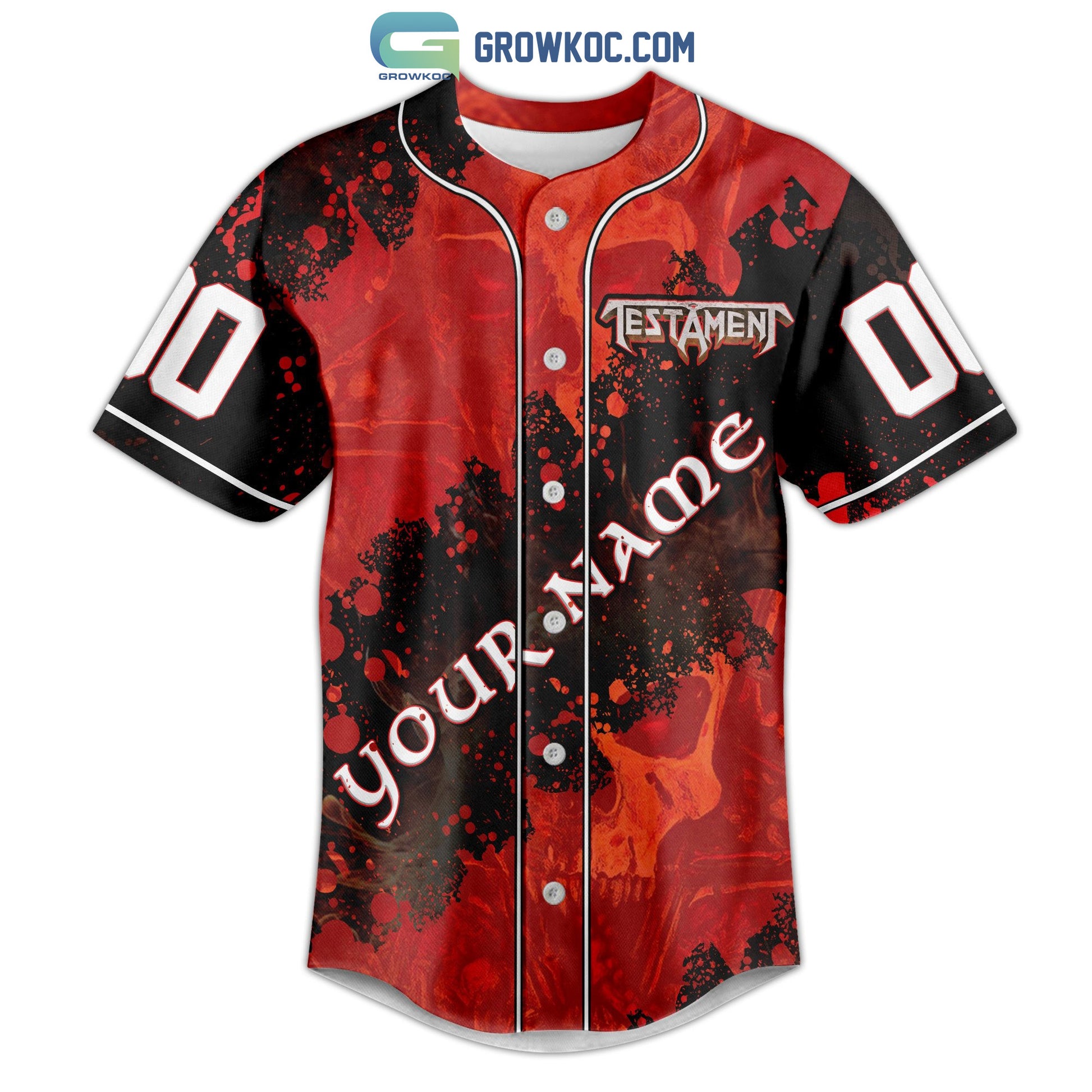 Testament Band Tour Personalized Baseball Jersey