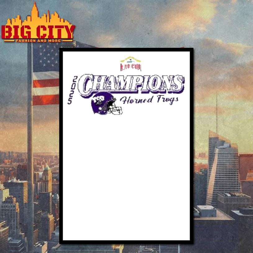 Texas Christian University Horned Frogs Football 2025 Alamo Bowl Bound Champions Shirt