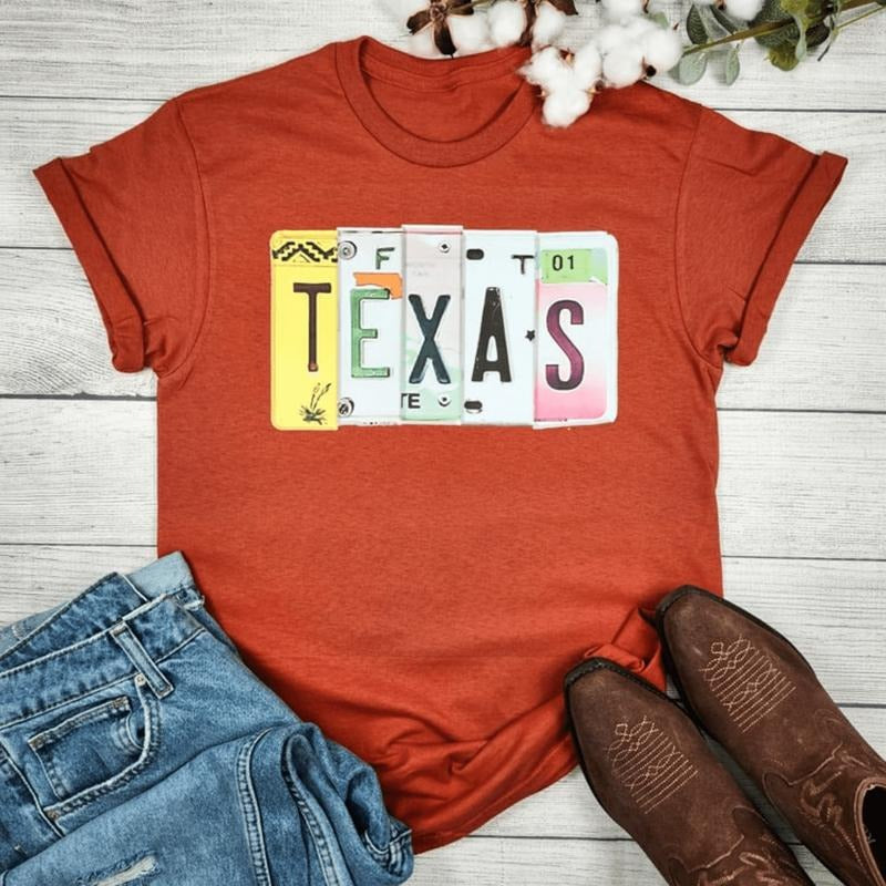 Texas License Plate Graphic T-shirt Hoodie, Sweatshirt | WearSparks.com