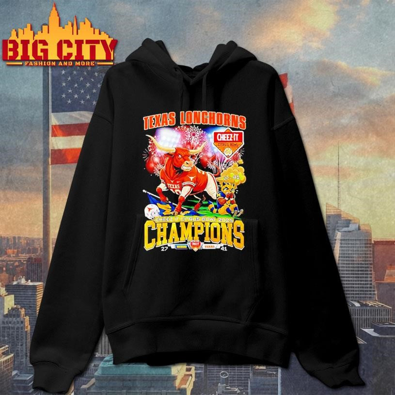 Texas Longhorns 2025 Cheez-It Citrus Bowl Champions 27-41 score mascot Shirt