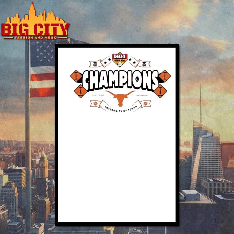 Texas Longhorns 2025 Cheez It Citrus Bowl Champions Orlando Shirt