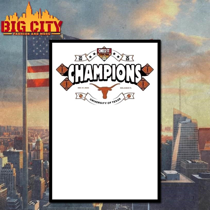 Texas Longhorns Cheez-it Citrus Bowl Champions 2025 Orlando Fl Shirt