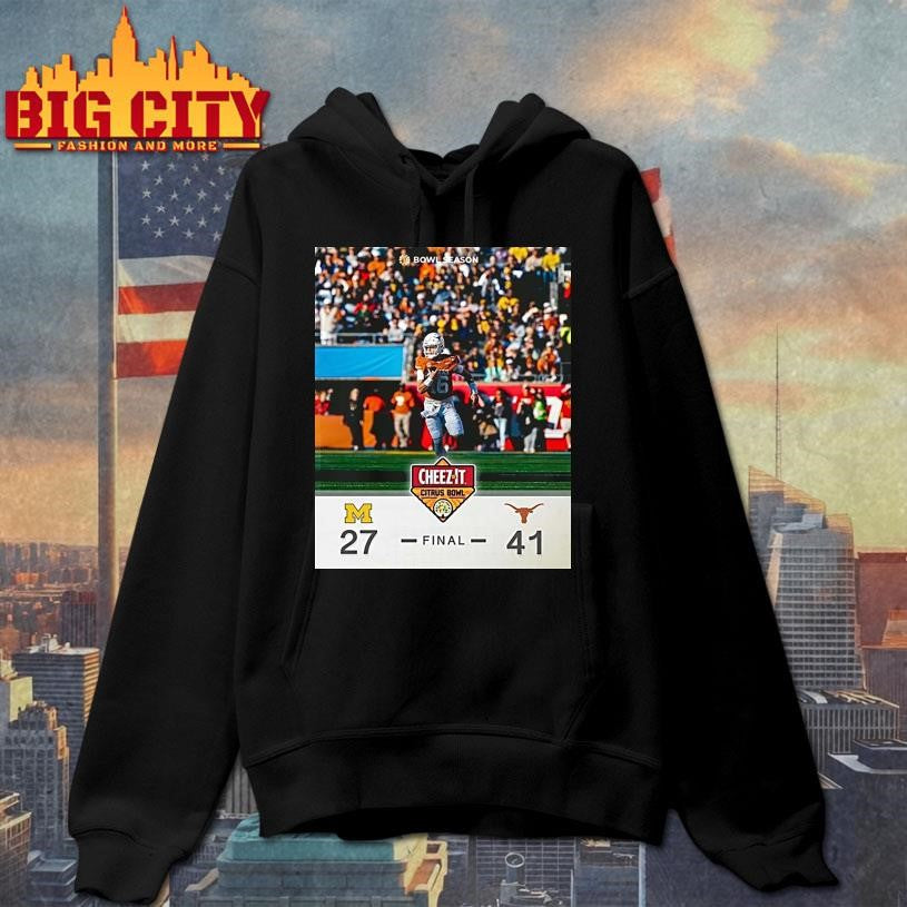 Texas Longhorns Defeated Michigan Wolverines 2025 Cheez It Citrus Bowl Final Score 41 27 Shirt