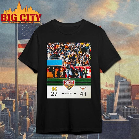 Texas Longhorns Defeated Michigan Wolverines 2025 Cheez It Citrus Bowl Final Score 41 27 Shirt