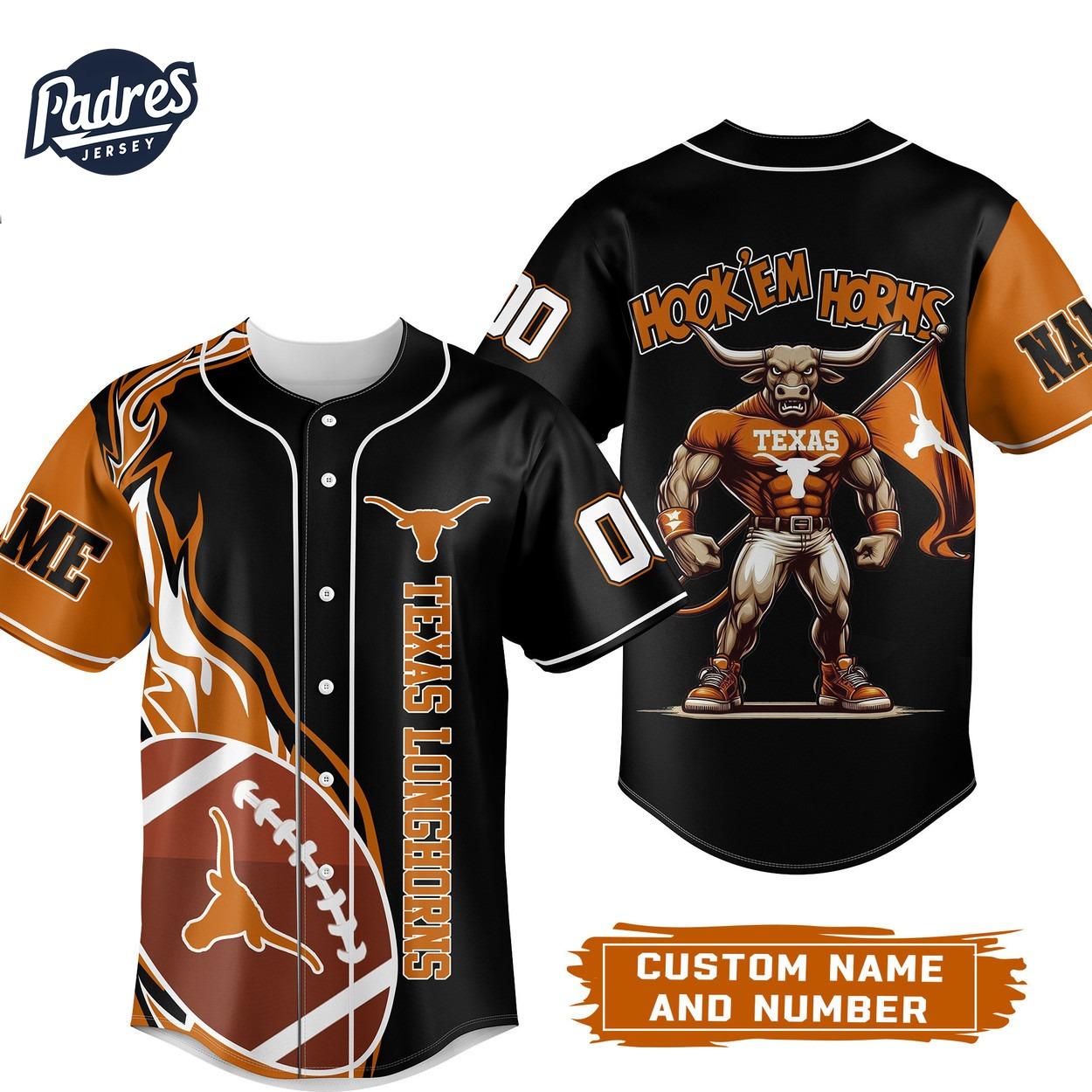 Texas Longhorns Football Custom Baseball Jersey Gifts - Padres Jersey Oasis: Elevate Your Baseball Style Game... (Image 2)