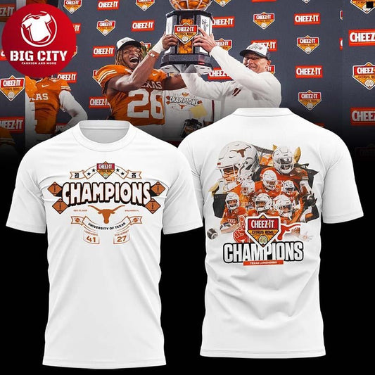 Texas Longhorns NCAA Cheez-It Citrus Bowl Champions 2025 Two Sided Shirt