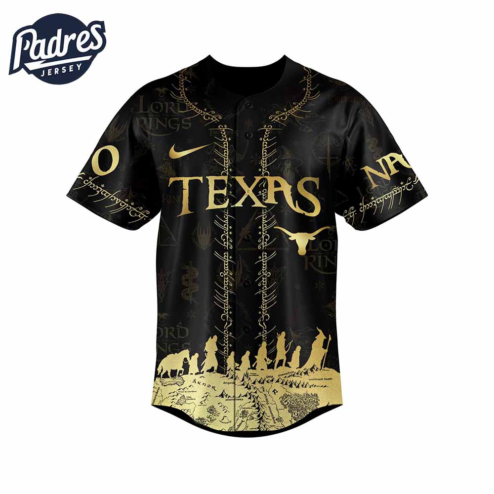 Texas Longhorns NCAA x The Lord Of The Rings Personalized Baseball Jersey Outfit - Padres Jersey Oasis: Elevate... (Image 2)
