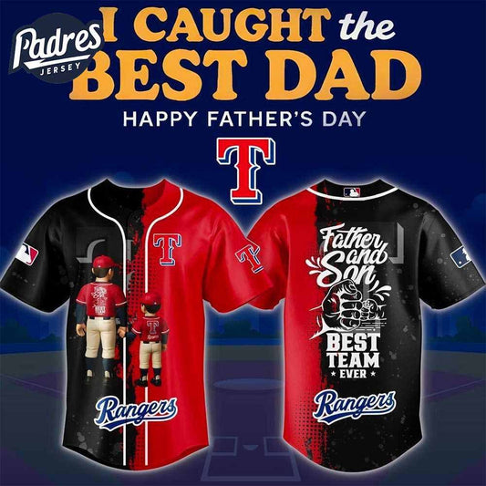 Texas Rangers Happy Father Day 2025 Baseball Jersey - Padres Jersey Oasis: Elevate Your Baseball Style Game T-Shirts,...