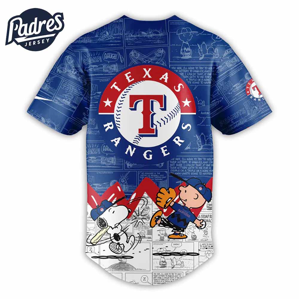 Texas Rangers x Peanuts 75th Anniversary Baseball Jersey - Padres Jersey Oasis: Elevate Your Baseball Style... (Image 3)