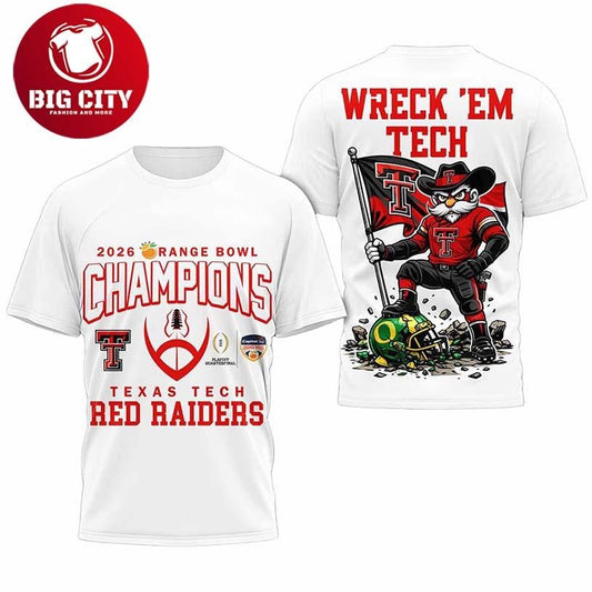Texas Tech Orange Bowl Champions 2026 Two Sided Shirt