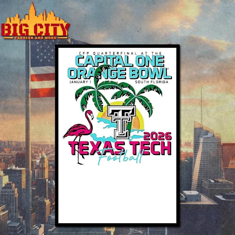 Texas Tech Red Raiders 2026 Capital One Orange Bowl Game Shirt