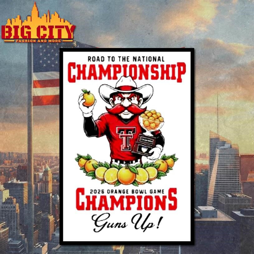 Texas Tech Red Raiders 2026 Road To The Orange Bowl Game Champions Shirt