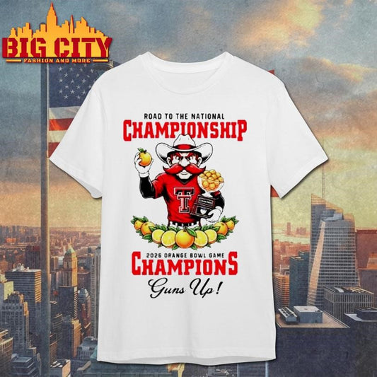 Texas Tech Red Raiders 2026 Road To The Orange Bowl Game Champions Shirt
