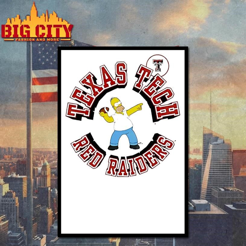 Texas Tech Red Raiders Homer Simpson Going Deep Shirt