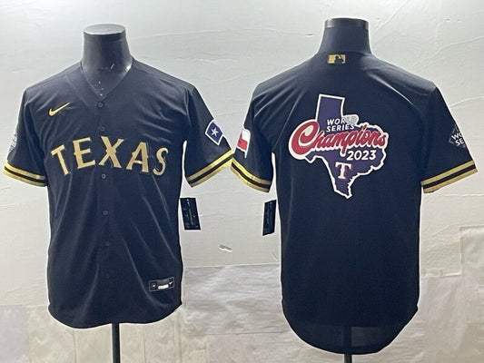 Texas Rangers Rangers Black Gold Adult Style 3