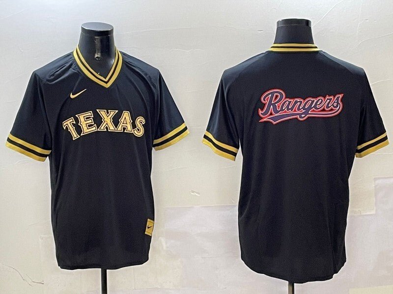 Texas Rangers Rangers Black Gold Adult Style 6