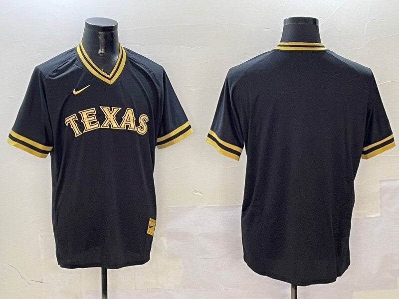 Texas Rangers Rangers Black Gold Adult Style 8