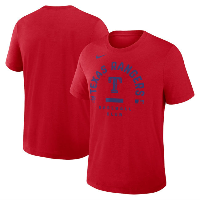 Texas Rangers Red Collection Early Work Tri-Blend Dri-FIT T-Shirt