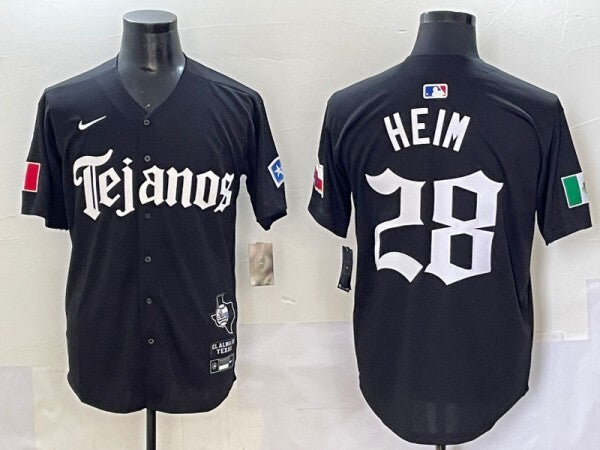 Texas Rangers #28 Jonah Heim Rangers 5 Collaboration Style 2