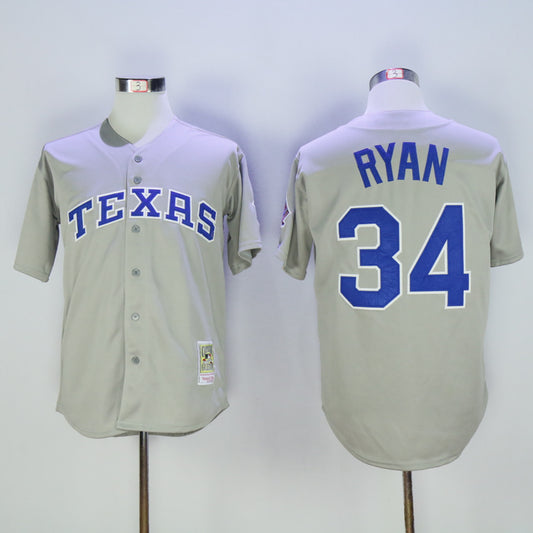 Texas Rangers #34 Rangers 34 Gray Retro
