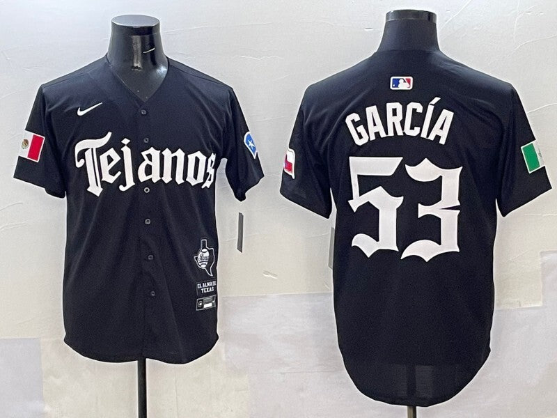 Texas Rangers #53 Adolis Garcia Rangers 5 Collaboration Style 3