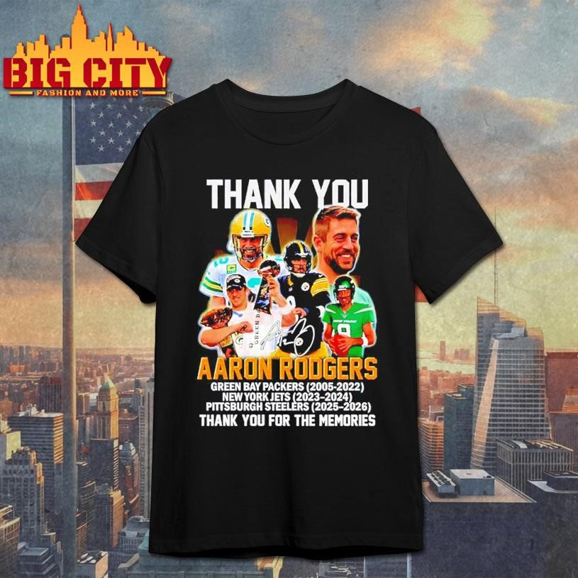 Thank you Aaron Rodgers Packers Jets Steelers signature Shirt