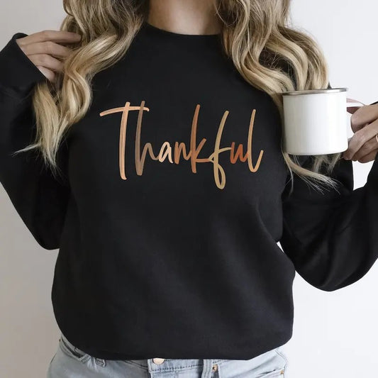 Thankful Sweatshirt, Thanksgiving Crewneck, Cute Thanksgiving Shirt, Thanksgiving Shirts Women, Fall Sweatshirt, Thankful...