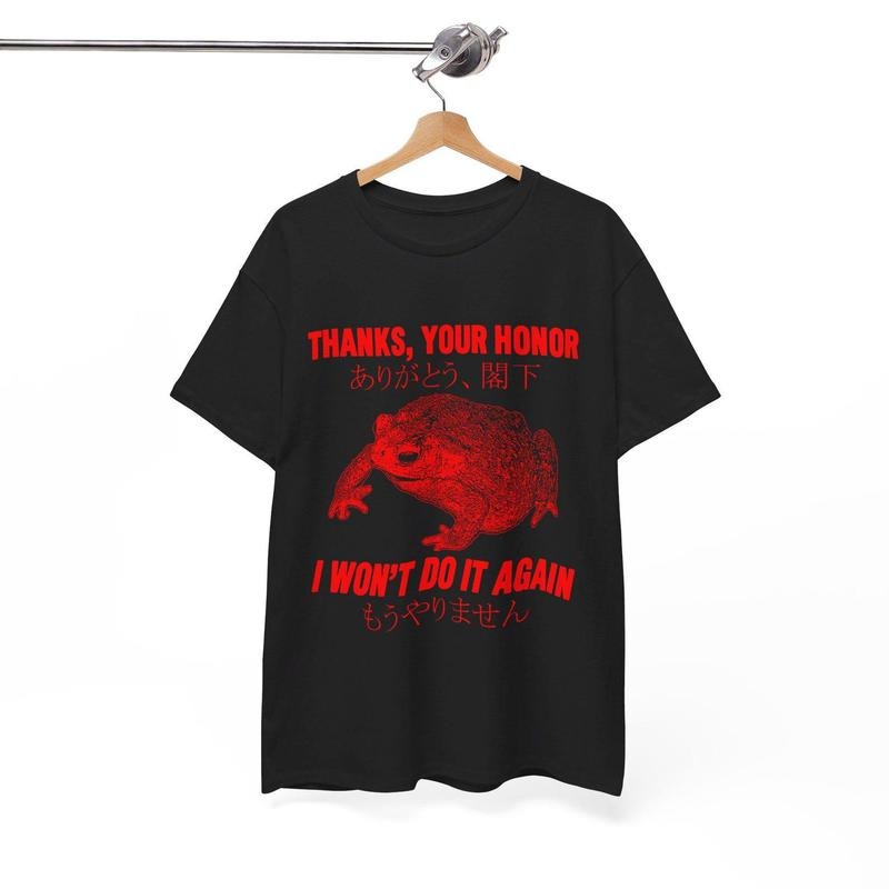 Thanks Your Honor Frog Red Print T-Shirt Hoodie, Sweatshirt | WearSparks.com