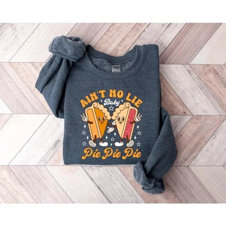Thanksgiving Pie Sweatshirt, Thanksgiving Cherry Pie Shirt, Pumpkin Pie Sweatshirt, Thanksgiving Gifts Hoodie