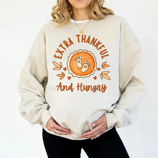 Thanksgiving Pregnancy Announcement Sweatshirt, Fall Pregnancy Announcement Sweater, Funny Fall Pregnancy Reveal Shirt,...