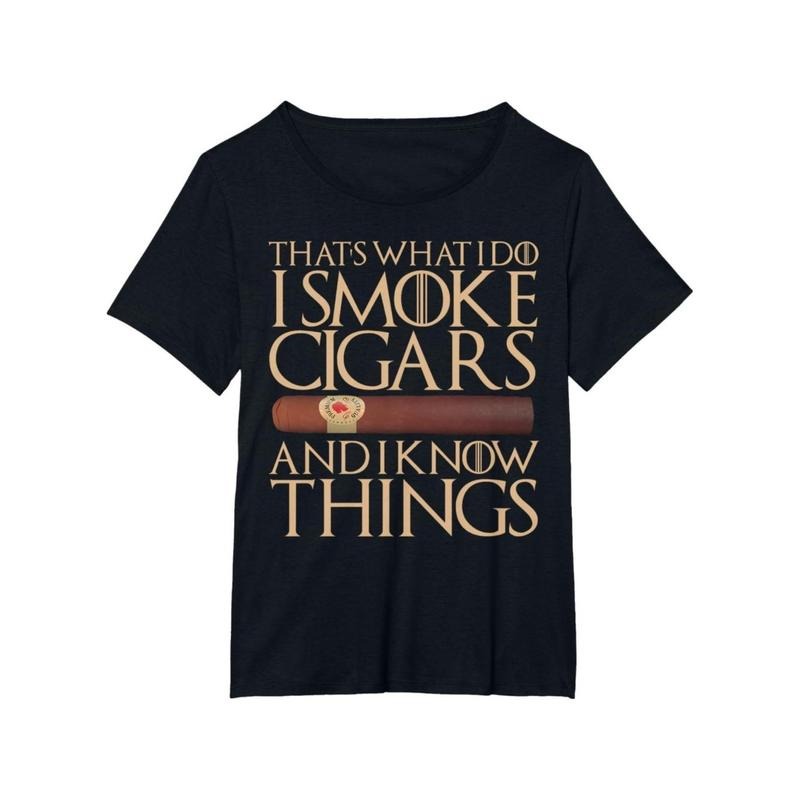 That's What I Do I Smoke Cigars And I Know Things Funny Gift T-Shirt made in usa Hoodie, Sweatshirt | WearSparks.com