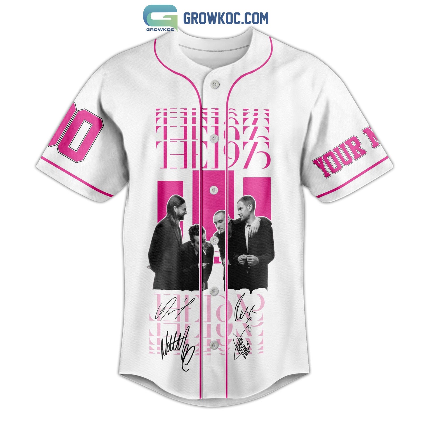 The 1975 At Their Very Best Tour 2023 White Design Baseball Jersey