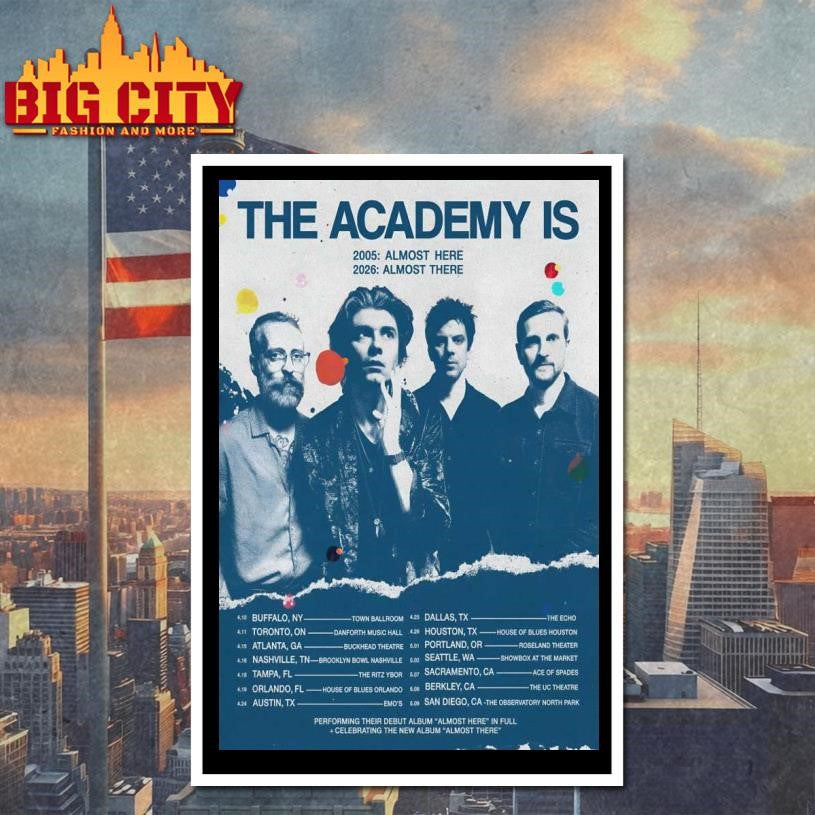 The Academy IS Spring 2026 Tour Poster Shirt