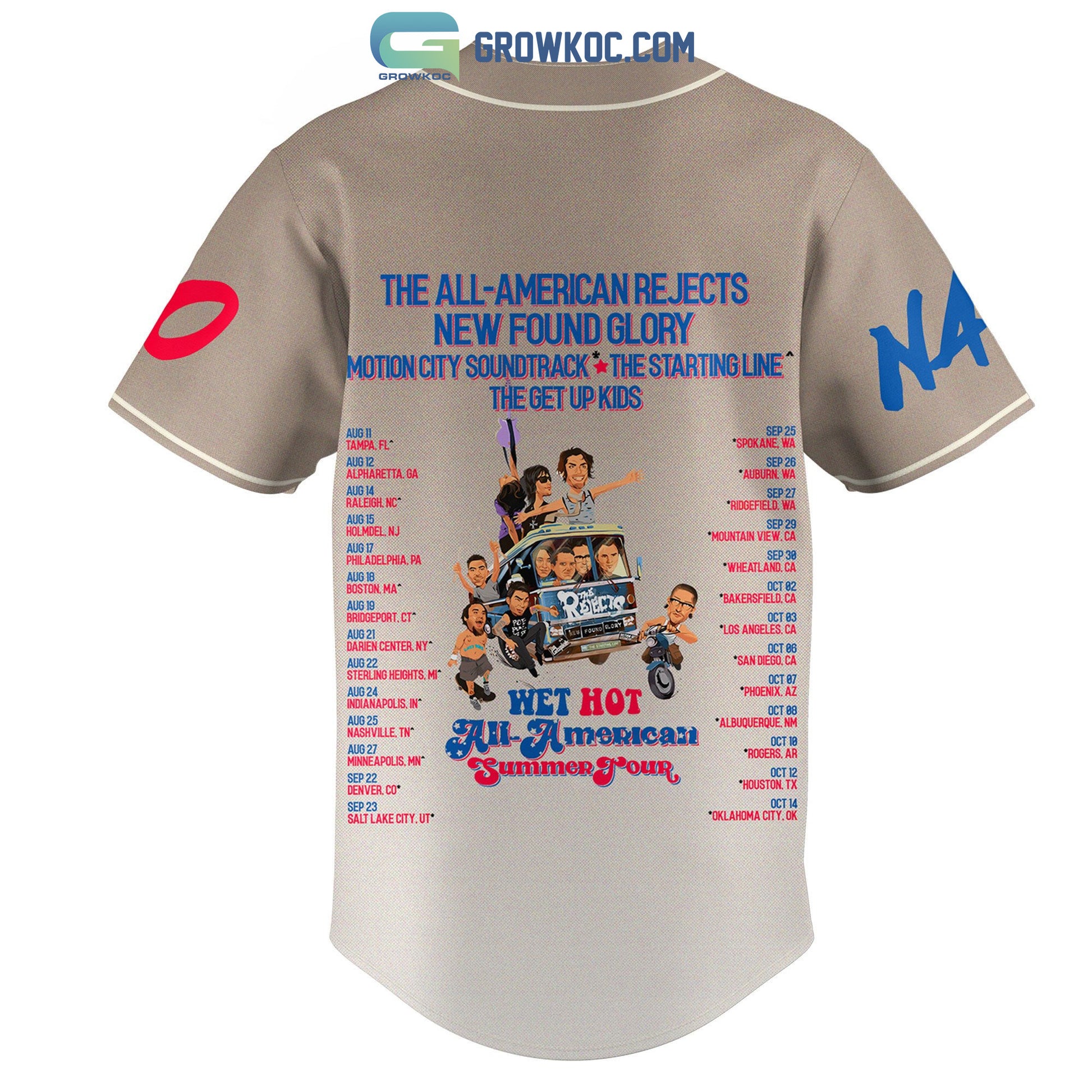 The All American Rejects New Found Glory Personalized Baseball Jersey
