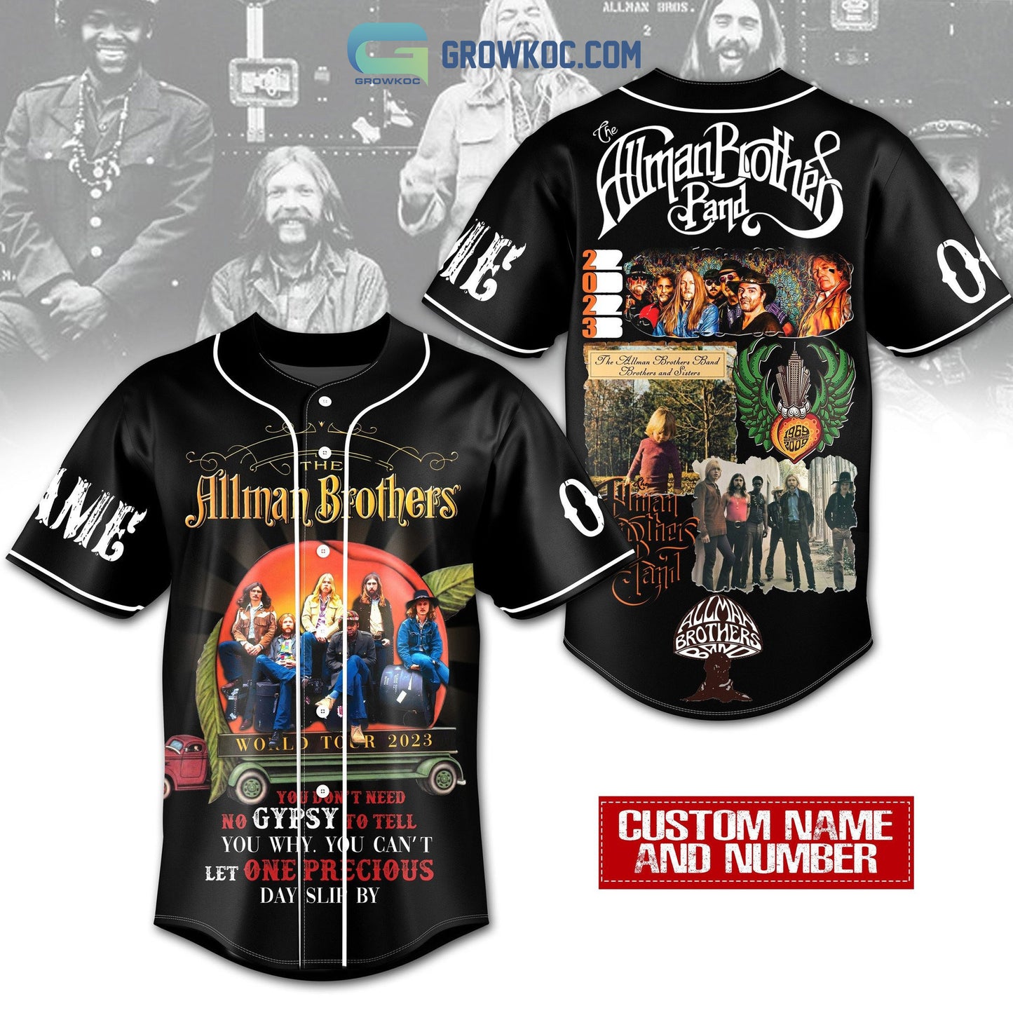 The Allman Brothers Band World Tour 2023 Personalized Baseball Jersey