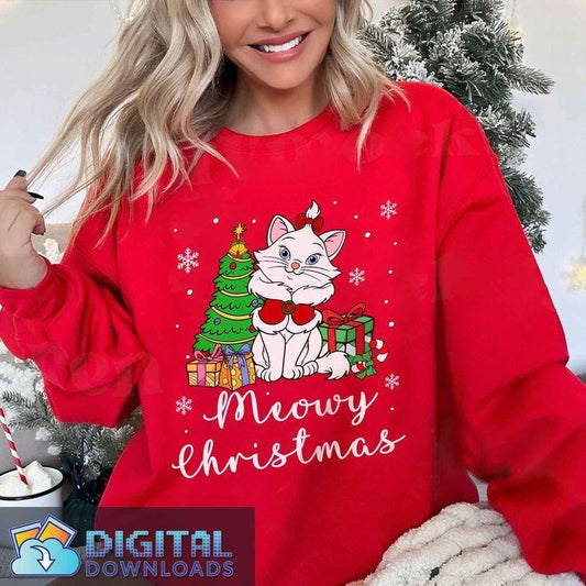 The Aristocats Santa Marie Portrait Christmas png, Family Very Merry Xmas png, Family Vacation Party Gift T-Shirts,...